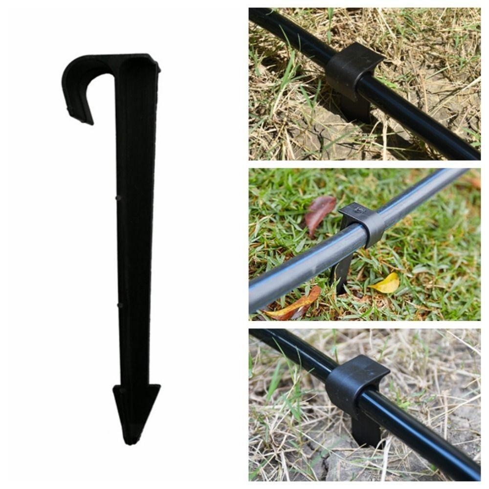 10 Pcs PE Hose Bracket C-type Pipe Support Rod Portable Ground Stake Gardening