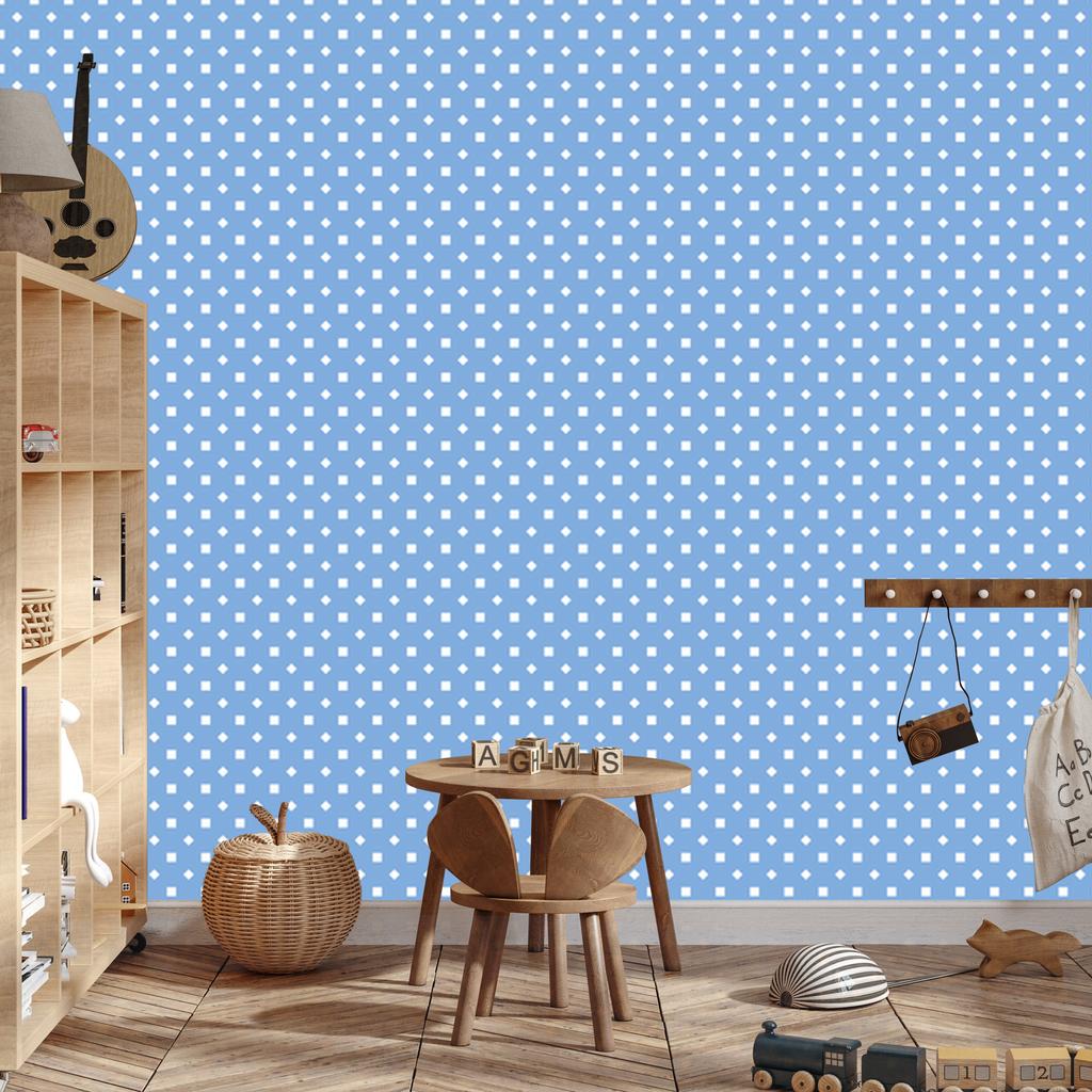 Dots Wallpaper, Azure Top, Azure Bottom for Living Room and Bedroom 50x1000