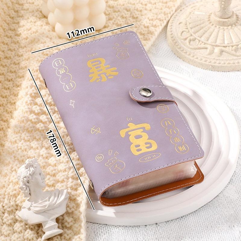 Разбогатей за одну ночь 100 конвертов Экономия денег Вызов Экономия денег Мини-переплет Pu Экономия вызов Большая емкость Водонепроницаемый