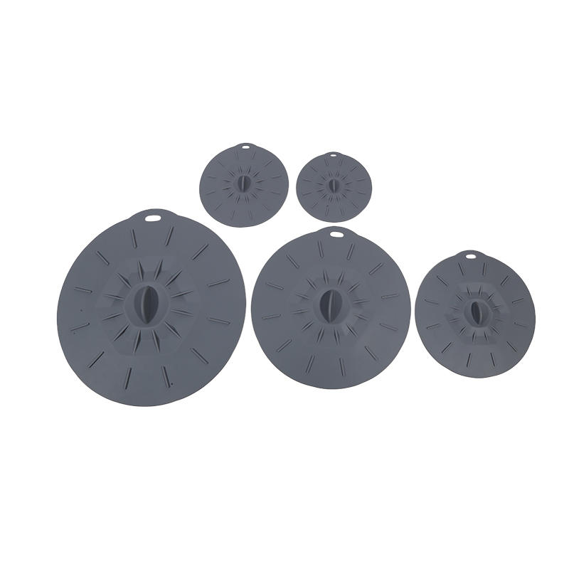5pcs Reusable Universal Silicone Leak Proof Fresh-keeping Lid Easy Sealer Bowl Can Pan Pot Anti Overflow Cover Kitchen Cookware Accessories