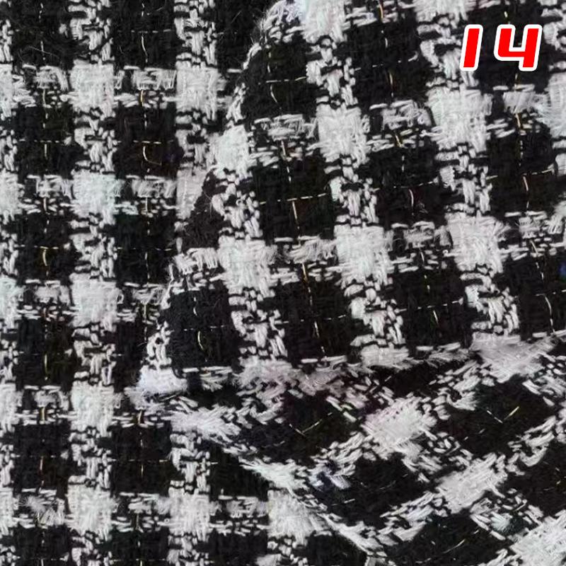50x150 см Твидовая грубая ткань Шерстяная клетка Полиэстеровая ткань DIY Осень Зима Женские пальто Платье Рукоделие Швейный материал