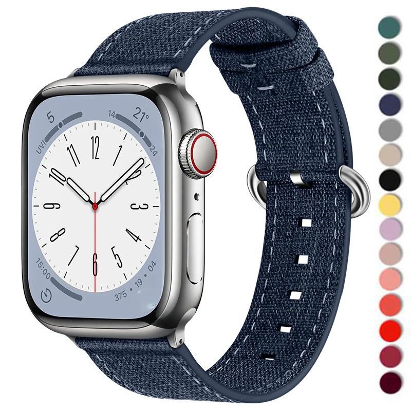 Тканевый ремешок для Apple Watch ремешок 49мм 46мм 40 41 38мм 44 45мм correa fabric Браслет для iwatch Серии 11 10 9 8 7 SE 6 ultra 3
