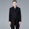 Cashmere Coat Stand Collar Winter New Arrival Middle-aged Medium-length Woolen Thick Coat Dad Business Warm Men's Clothing