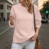 Women Casual Round Neck Long Sleeve Loose Pullover Sweatshirts