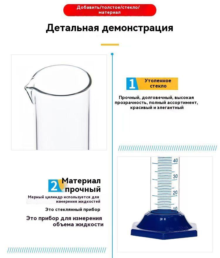 Пластиковый мерный цилиндр с пластиковым дном 25 мл