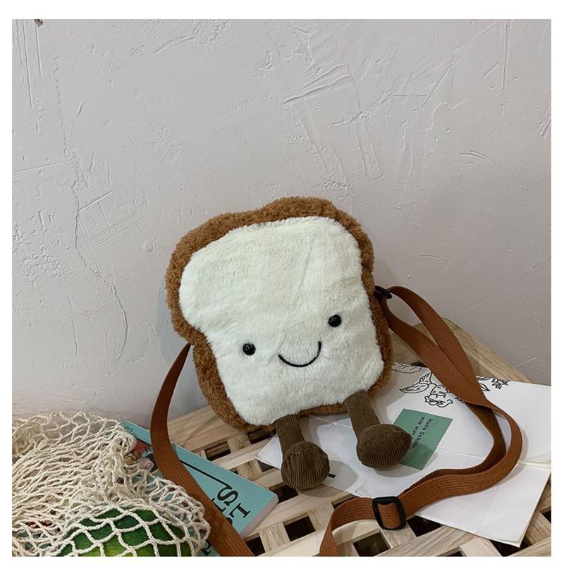 Toast Bread Duck Plush Bag Girl Student Messenger Bag Women Cute Shoulder ARI