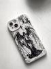 Роскошный Черный Чехол для Телефона Ангел Смерти Демон для iPhone 17 AIR 16 15 14 13 12 11 PRO MAX XS XR 7 8 PLUS Y2K Защитная Крышка Камеры