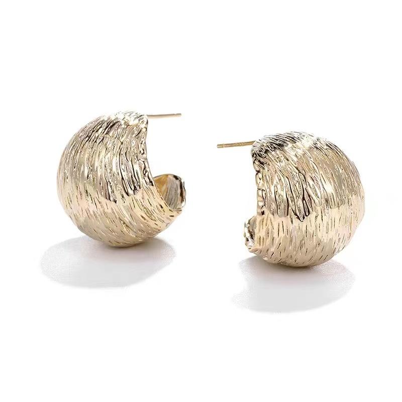 Преувеличенный дизайн матовых металлических сережек для женщин корейские готические серьги-подвески для девушек простые модные ювелирные аксессуары