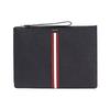 Bally Полосатый Декорированный Кожаный Клатч Мужской клатч Черный THALDEN-LT-10