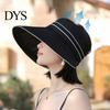 Stylish Commuting Sun Hat Women with Ponytail Hole, Wide Brim Floppy Foldable for Hat, UV Protection Summer Beach Vacation Hiking