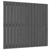 824885 vidaXL Wall-mounted Headboard Grey 95.5x3x90 Cm Solid Pine Wood