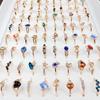 12Pcs Women Rings Crystal Wedding Jewelry Alloy Rings