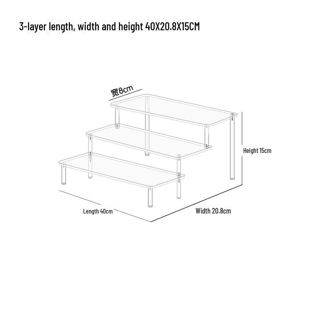 Акриловая многослойная ступенчатая стойка для коллекционных предметов Pop Mart Blind Box