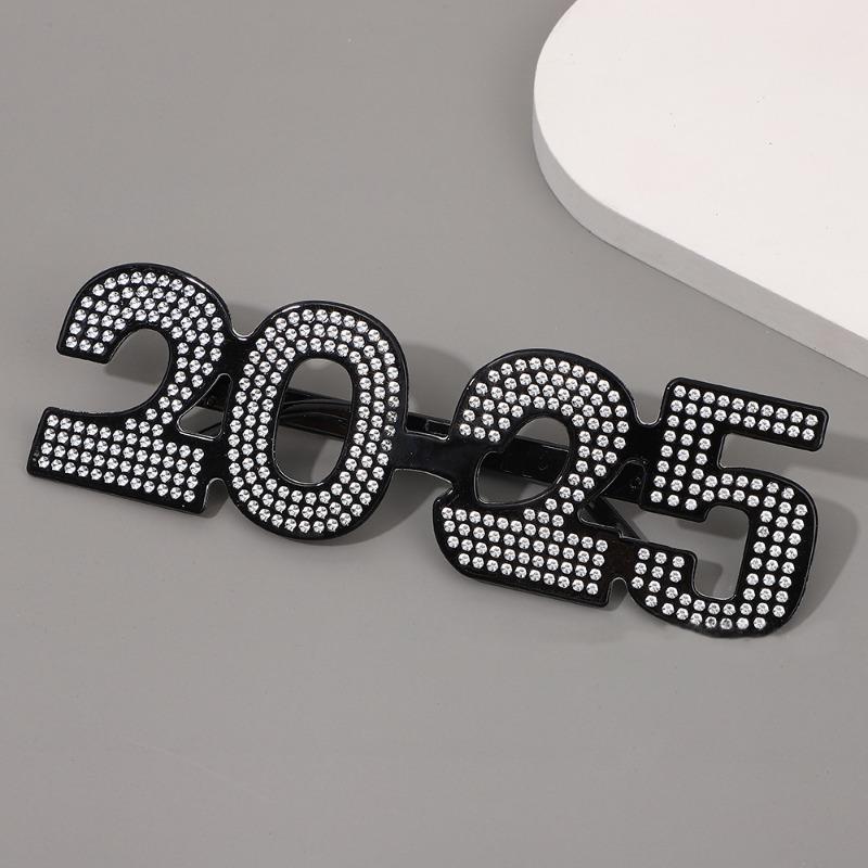 2025 Очки для цифрового стайлинга Декоративные очки Персонализированный стиль Очки для счастливого Нового года Портативные забавные блестящие очки