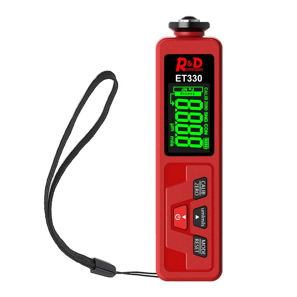 R&D ET330+ZN Car Paint Thickness Gauge Portable Coating Thickness Gauge for Car 0-1500um Fe & NFe Coating Tester Meter