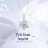 Первый Снег S999 Стерлинговое Серебро Ожерелье Снежинка - Элегантная Подвеска 2025 на Рождество Цепочка на Ключицу