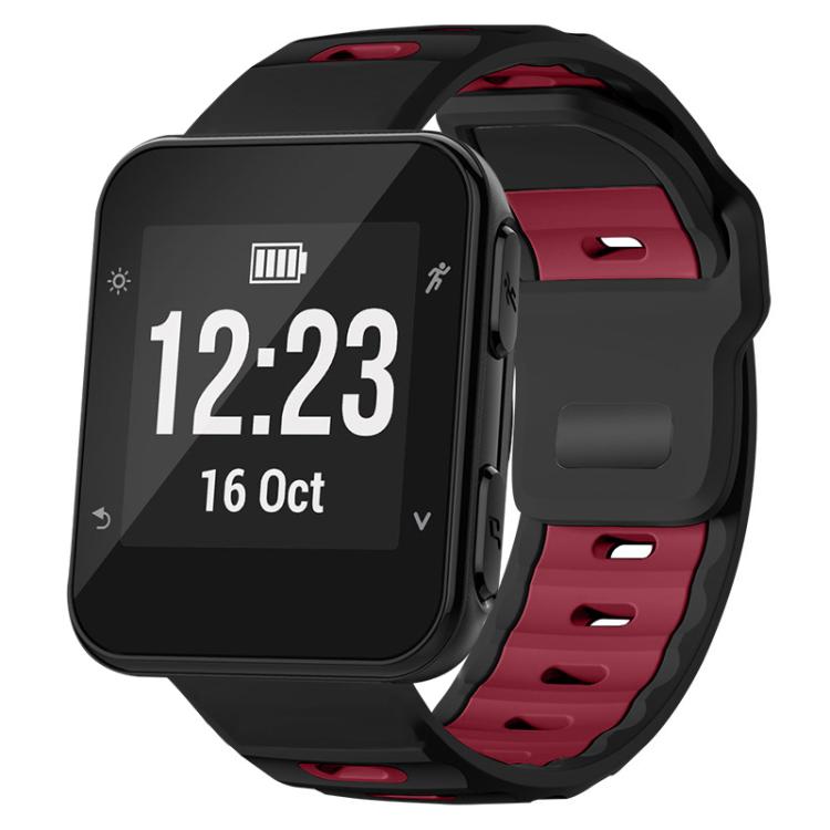 Flat‑Head Dual‑Color Silicone Watch Strap, Quick‑Release Replacement Band For Garmin Forerunner 35 / 30 / 35j, 22mm / 26mm