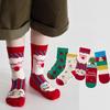 5Pairs/Set Christmas Children's Socks For Girls Boys Winter Kids Socks New Year Cartoon Cute Festive Socks For 2-12 Years Girl