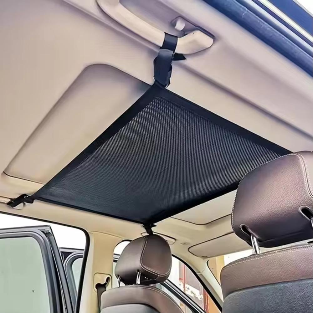 Double Layer Car Ceiling Storage Net Space-saving Car Ceiling Mesh Pouch Sundries
