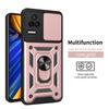 Чехол для Xiaomi Poco F4 Чехол Poco F4 Чехол Poco F4 С магнитной кольцевой подставкой Бронированный чехол для телефона Слайдер Защита камеры Задняя крышка