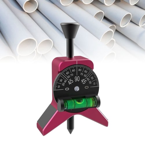 Pipe Center Finder, Pipe Fitter Tool, Measures Pipe Diameters from 1-1/2" To 6", Pipe Fitting Tool with Magnetic Centering Head and Bubble Protractor