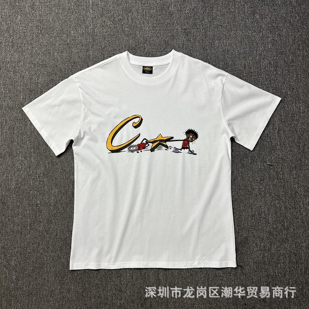 Cross-border Corteiz tide brand Alcatraz summer retro printing men's and women's trend loose casual short-sleeved T-shirt