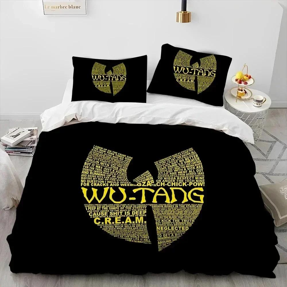 Хип-хоп музыкальная группа Wu T-TANG Clans Комплект постельного белья с одеялом, Пододеяльник Комплект для кровати Покрывало Наволочка, Комплект постельного белья размера кинг/квин