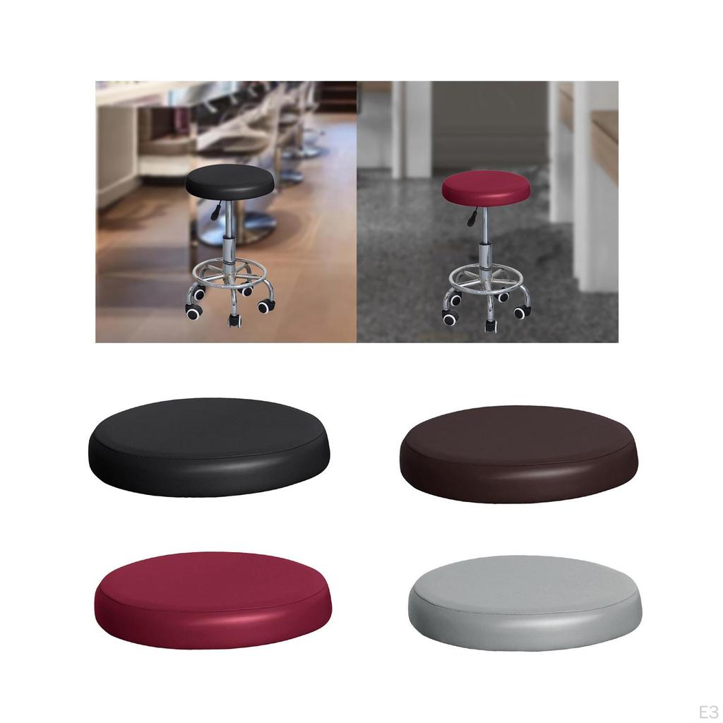 Чехол для барного стула, круглый чехол для сиденья, водонепроницаемый чехол из искусственной кожи, стул