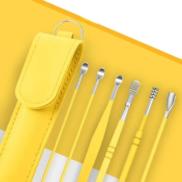 Xiaomi Stainless Steel Sanding Ear Digging Double Head Spiral Safety Spring Ear Digging Spoon Massage Ear Digging Spoon Cleaning Tool