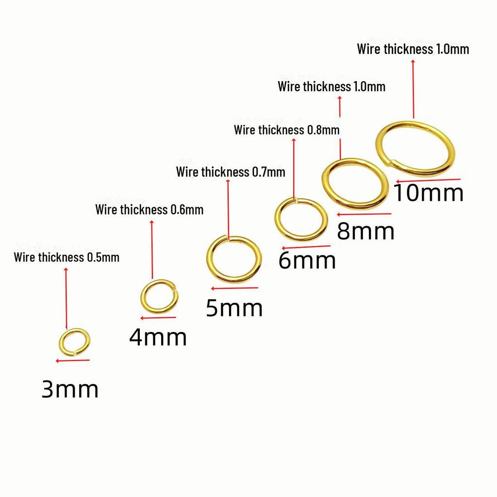 Открытое кольцо из 14-каратного золота с медным покрытием, бисерные украшения, аксессуары