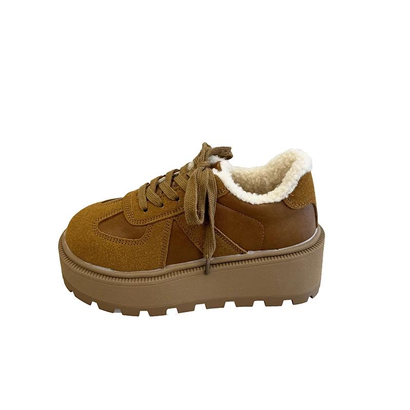 Модные женские повседневные кроссовки, ботинки, женская обувь на шнуровке, платформа, увеличивающая рост, современные ботинки на толстой подошве, ботильоны цвета хаки