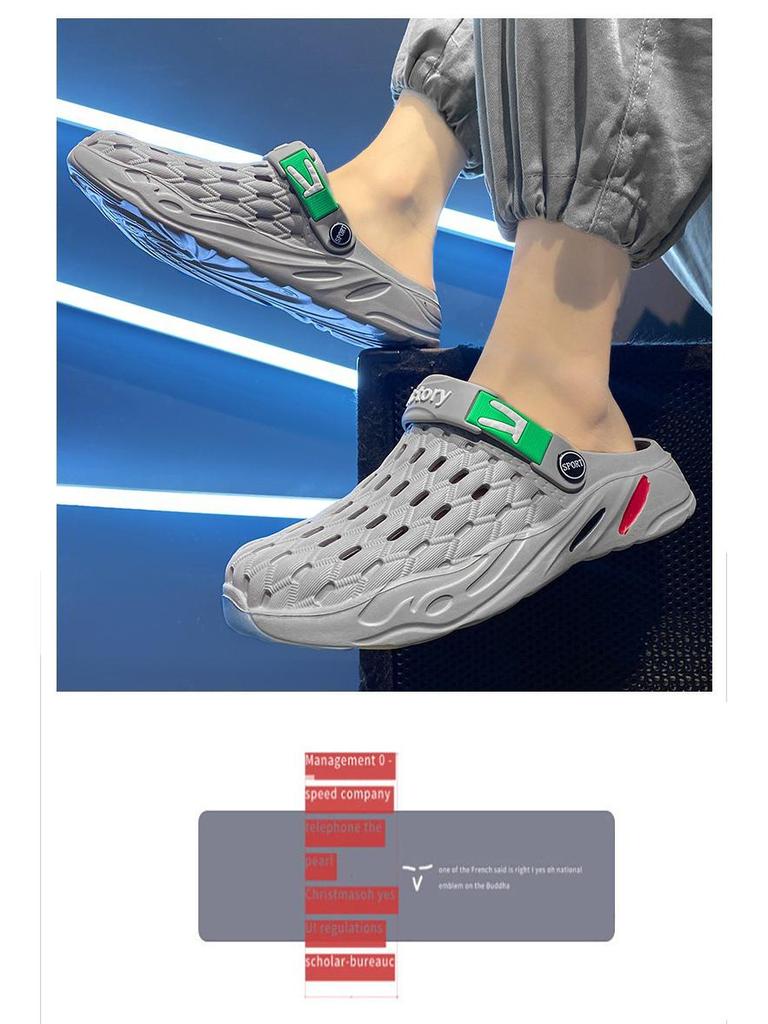 Casual Thick-Soled Non-Slip Beach Sandals - Large Size, Wear-Resistant, Summer Outdoor Slippers.