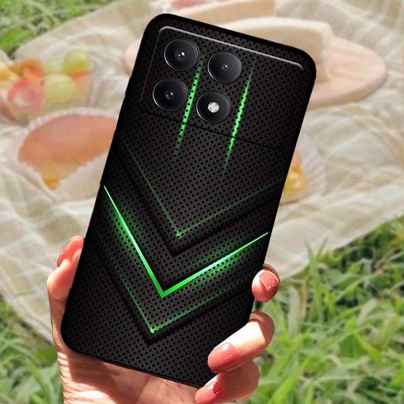 For Xiaomi Poco X6 Case Cover Poco X 6 X6 Pro 5G Silicone Soft Marble Black Bumper Funda Coque for Xiaomi Poco X6 Pro Protective