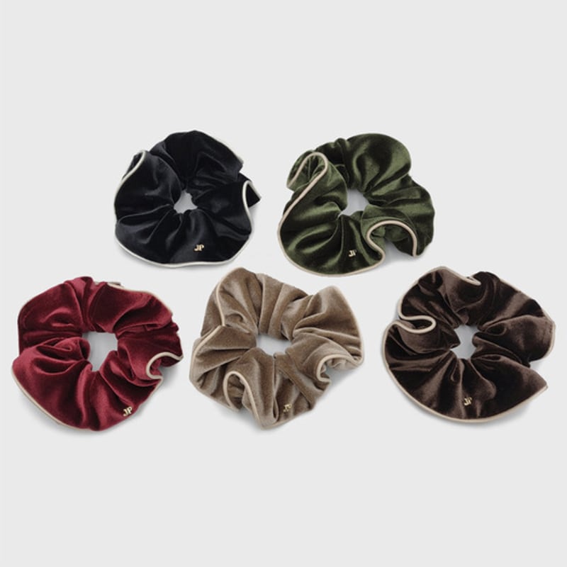 Бархатная резинка-скранчи с кантом Jean Paul Clarisse JP-21-029S