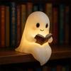 Lovely Ghosty Shelf Decoration Halloween Resin Figurine Reading Book Home Office Decoration Holiday Gift