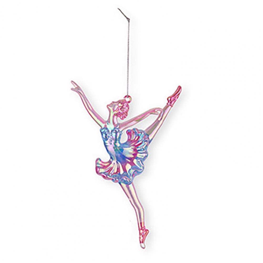 Tree Ornament Festive Winter Acrylic Christmas Ornaments Colorful Snowflake Ballerina Dancer Feather for Xmas Tree Decor