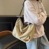 Japanese Leisure Lazy Style Student Commuting Tote Bag Large Capacity Simple Solid Color Lightweight Versatile Messenger Bag Female