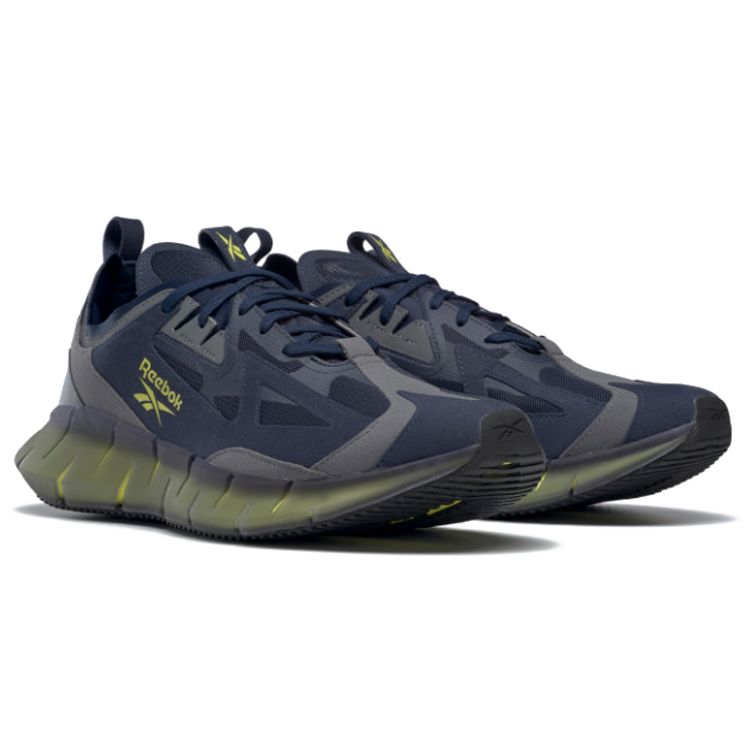 Reebok Дышащие амортизирующие кроссовки Zig Kinetica с низким верхом, унисекс, темно-синие FW6705