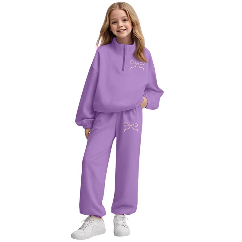 Kids' Solid Hoodie Set - 2-Piece Sweatshirt & Pants