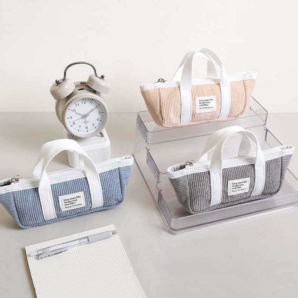 Desktop Storage Korean Style Pencil Case Handheld Pencil Pouch Handheld Stationery Bag Boys Girls