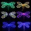 Fairy Wings Women Glowing Dragonfly Wing Costume Lightweight Breathable Dress-Up Accessories for Parties Cosplay Perform