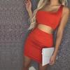 2025 Summer European & American Women's One-Shoulder Bodycon Dress - Sexy Nightclub Fashion Bestseller