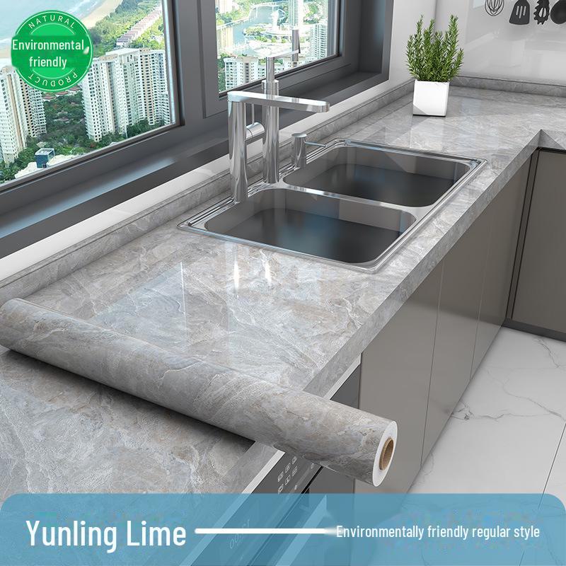 Мраморная антимасляная высокотемпературная самоклеящаяся наклейка для кухонной столешницы