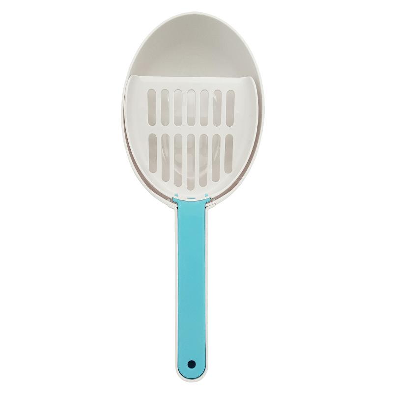 Cat Litter Scooper Portable Cat Poop Shovel with Detachable Double Leakage Shovel for Pet Cleaning Supply