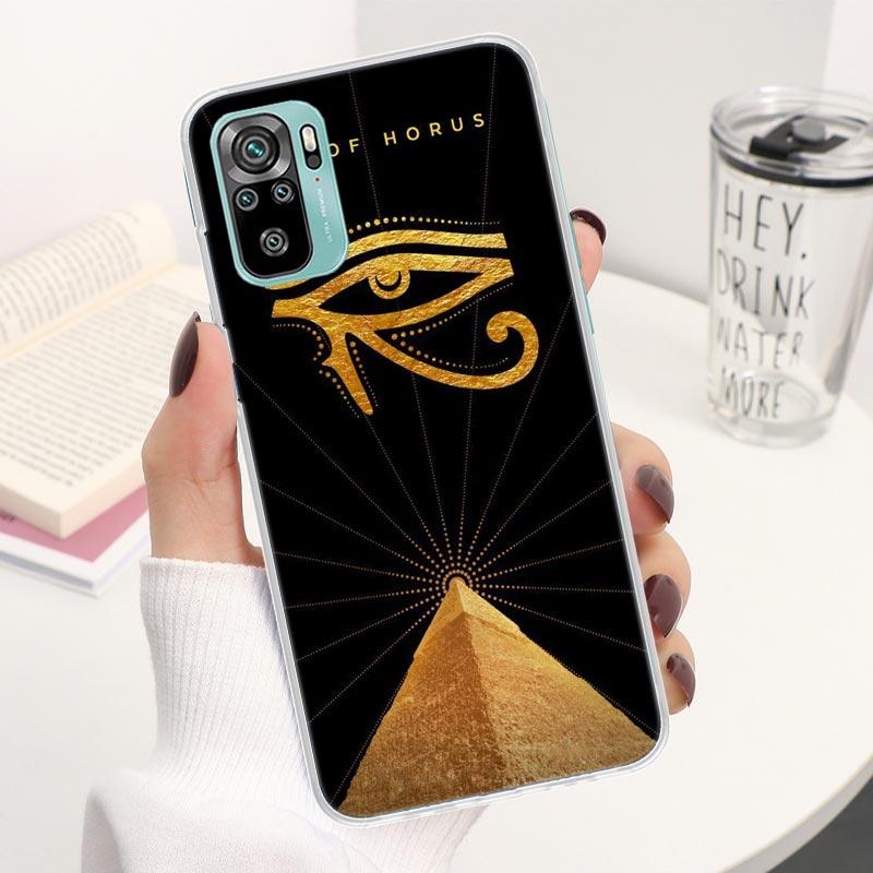 Египет Нефертити Анубис Анх Чехол для телефона Для Xiaomi Redmi Note 13 14 12S 12 11S 11T 11E Pro Plus 11 10 10S 4G 5G 14Pro Мягкий