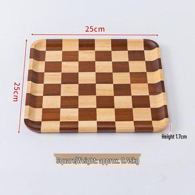 ZISIZ Деревянная доска для игры в шахматы из акации, квадратная подставка