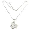 [P7607] - Silver-white 'Butterfly' Designer Necklace - 25x25 Mm