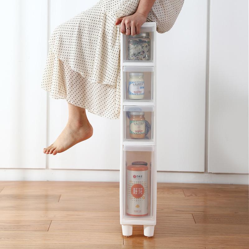 Bathroom/Kitchen Mobile Storage Shelves Magic Seamless Wall Hanging Light Luxury Corner Bathroom Free Punching Rack Holders