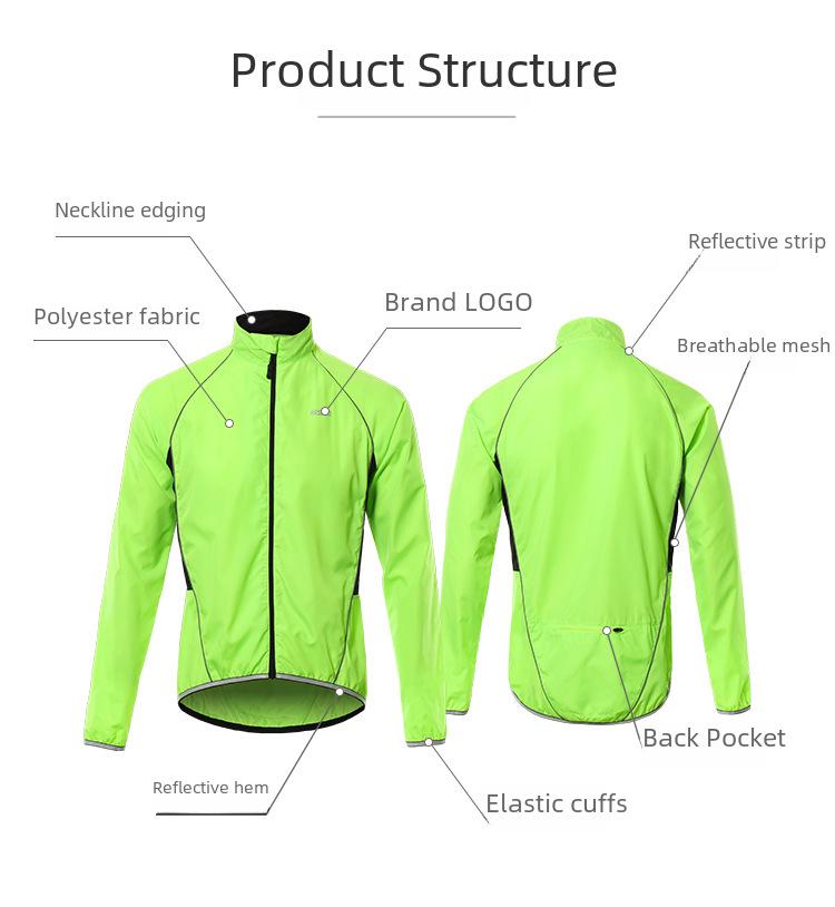 Мужская ветрозащитная велосипедная куртка iSPEEDO - Легкая, с защитой от солнца и идеально подходит для бега или езды на велосипеде на открытом воздухе