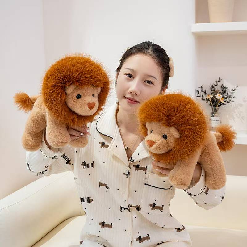 Latest Sitting and Lying Lion Doll Kawaii Plush Toy Handmade Doll Cartoon Anime Cute Pillow Children's Birthday Gift Doll